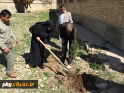 غرس نهال در حیاط ساختمان شماره 2 پرددیس کوثر 2