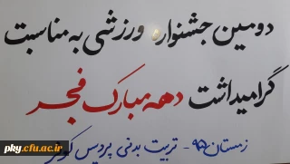 دومین جشنواره ورزشی ( فوتسال ) به مناسبت گرامیداشت دهه مبارک فجر