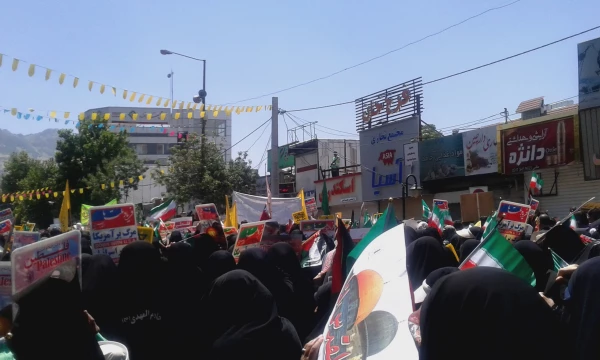 حضور مسئولین، کارکنان و دانشجومعلمان پردیس کوثر در راهپیمایی روز قدس 2