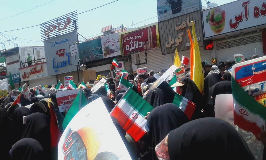 حضور مسئولین، کارکنان و دانشجومعلمان پردیس کوثر در راهپیمایی روز قدس 3