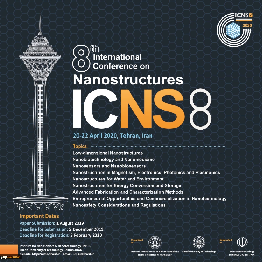 فراخوان مقاله برای هشتمین کنفرانس بین المللی نانوساختارها 2