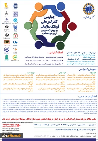 فراخوان مقاله چهارمین کنفرانس ملی فرهنگ سازمانی (با رویکرد آینده پژوهی ارزش های اجتماعی)